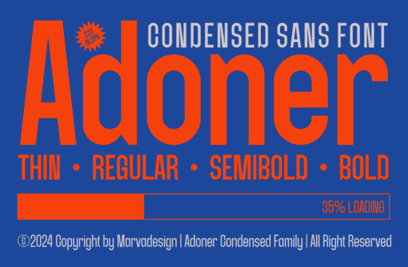 Adoner Condensed: A Modern Sans Serif Font for Digital Clarity