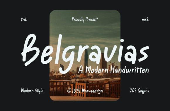 Belgravias Font: A Modern Handwritten Display Typeface for Digital Design