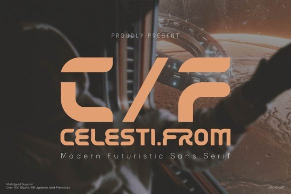 Celesti From: A Futuristic Display Font for Modern Web Design