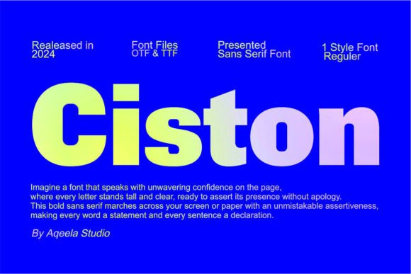 Ciston: A Bold Sans Serif Font for Modern Web Design