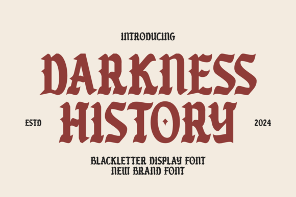Darkness History: A Medieval Blackletter Font for Digital Branding