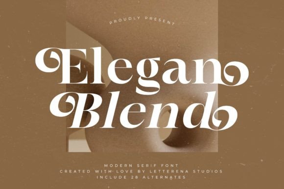 Elegan Blend: A Modern Serif Font for Digital Branding