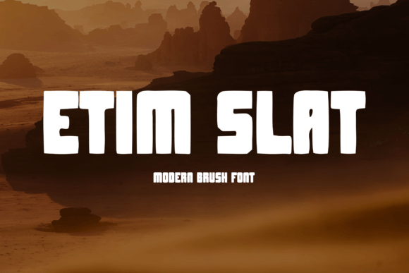Etim Slat: A Bold Brush-Stroke Typeface for Digital Impact