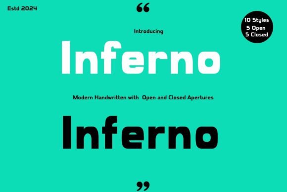 Inferno Family: A Modern Sans Serif Font That Anchors Digital Branding