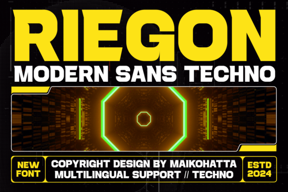 Riegon: A Futuristic Sans Serif Font for Digital Branding