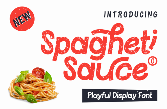 Spagheti Sauce: A Playful Display Font for Campaign Headlines
